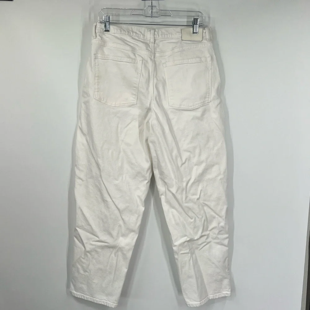 DL1961 Thea Boyfriend Relaxed Tapered Jeans White 27”